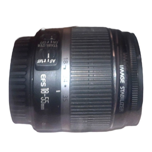 Canon EF-S 18-55mm f/3.5-5.6 IS lens with lens caps and soft case - Picture 3 of 5